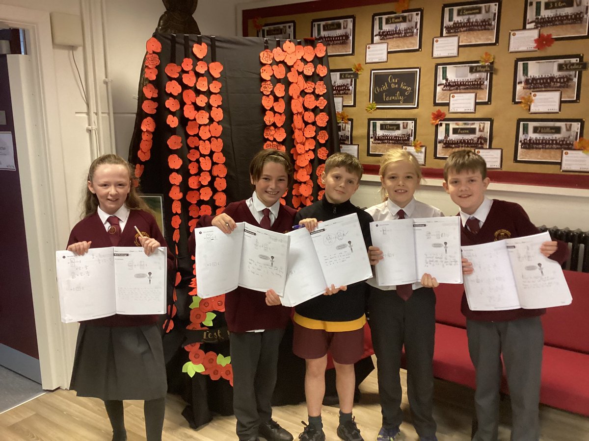 ctkliverpooldht's tweet photo. Mrs Selby was extremely happy with these workbooks and sent these Year 6 children to see me with their work on fractions. Well done! @CTKLiverpoolY6 #ctkl15math βππ https://t.co/XjFcVt9FYw