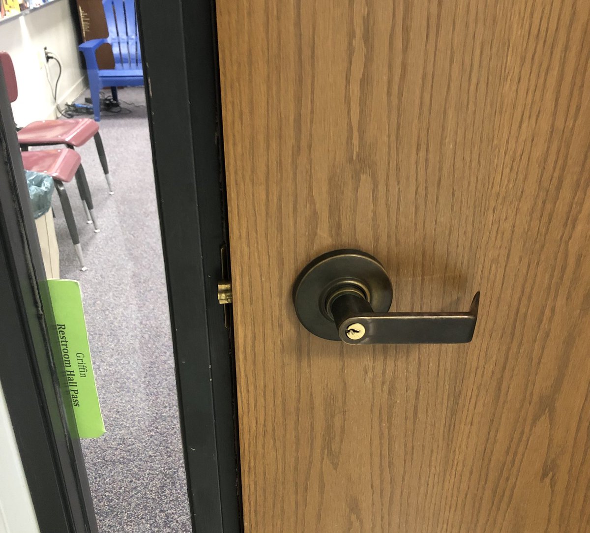 keving722's tweet photo. That morning when you walk to your classroom door, repeatedly press the unlock button on your cars remote, and are momentarily confused as to why your door isn’t unlocking. Happy Wednesday. 😜 https://t.co/4tMzXZ6F5V