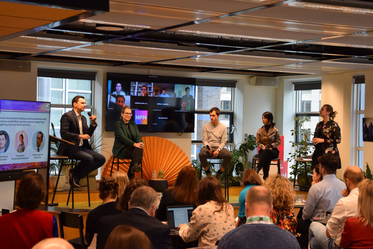 <a href="/SofiaBreit/">Sofia Breitholtz</a> from @reachforchange_, <a href="/neven_marinovic/">Neven Marinović</a> from <a href="/SmartKolektiv/">Smart Kolektiv</a>, Jo Bautista from <a href="/Yunus_SB/">YunusSocialBusiness</a>, and Primoz Sporar from <a href="/Sklad05/">FUND2740</a> join <a href="/wietekedupain/">Wieteke Dupain</a> to highlight the potentials for corporate funding in fuelling #Socialentrepreneurs and its role in closing the financing gaps.