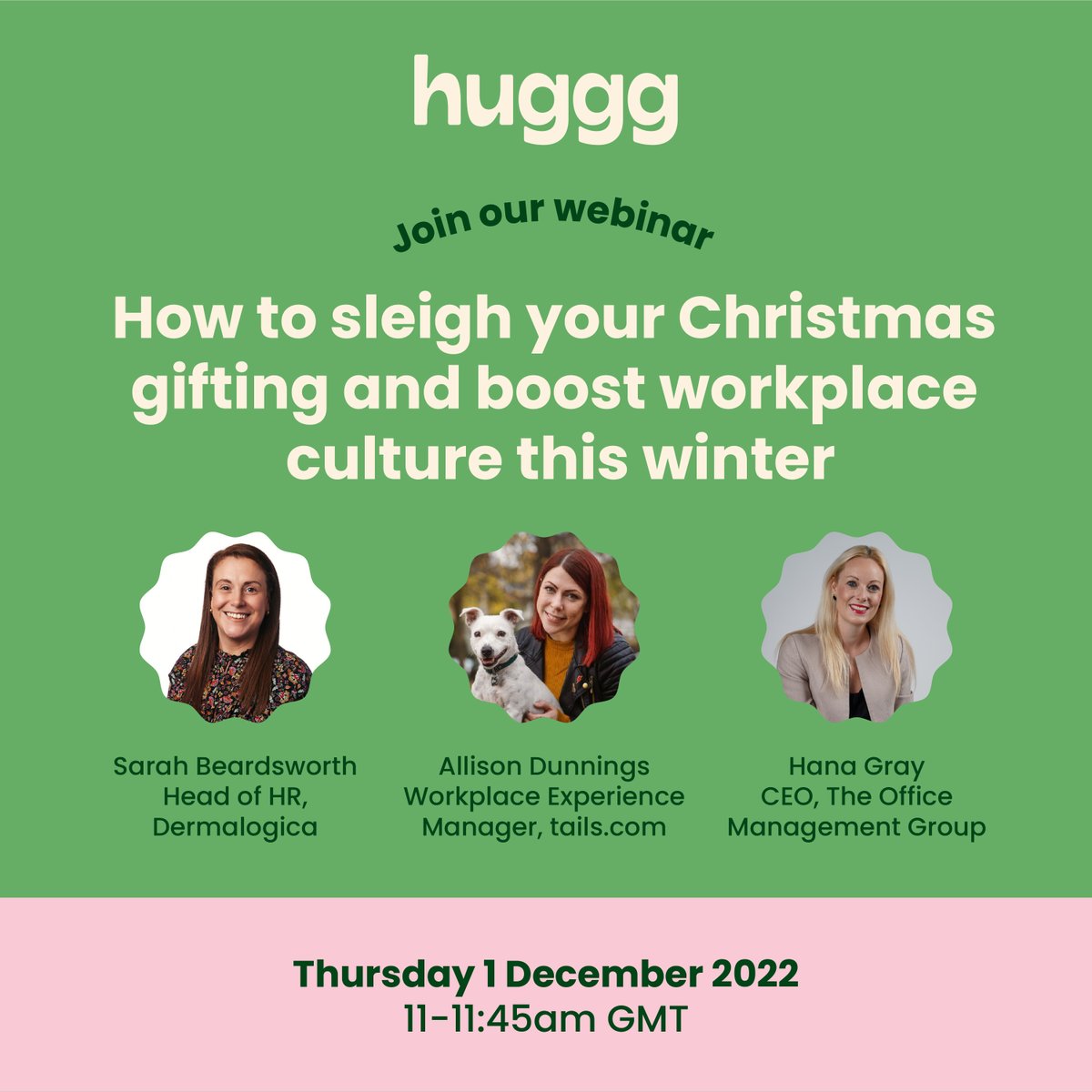Huggg (@huggg_uk) on Twitter photo On 1st December, join us with special guests Allison (tails.com), Sarah (<a href="/dermalogica/">dermalogica</a>) and Hana (The Office Management Group) to talk tried and tested tips and tricks for effective workplace gifting.
Sign up here 👉 hubs.ly/Q01spYQr0 On 1st December, join us with special guests Allison (tails.com), Sarah (<a href="/dermalogica/">dermalogica</a>) and Hana (The Office Management Group) to talk tried and tested tips and tricks for effective workplace gifting.
Sign up here 👉 hubs.ly/Q01spYQr0