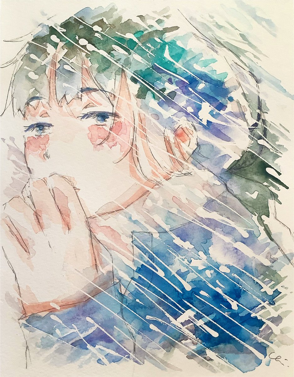 「『雪の降る街』#水彩画 #絵画 #イラスト#watercolor 」|mog_neko@mercari on saleのイラスト