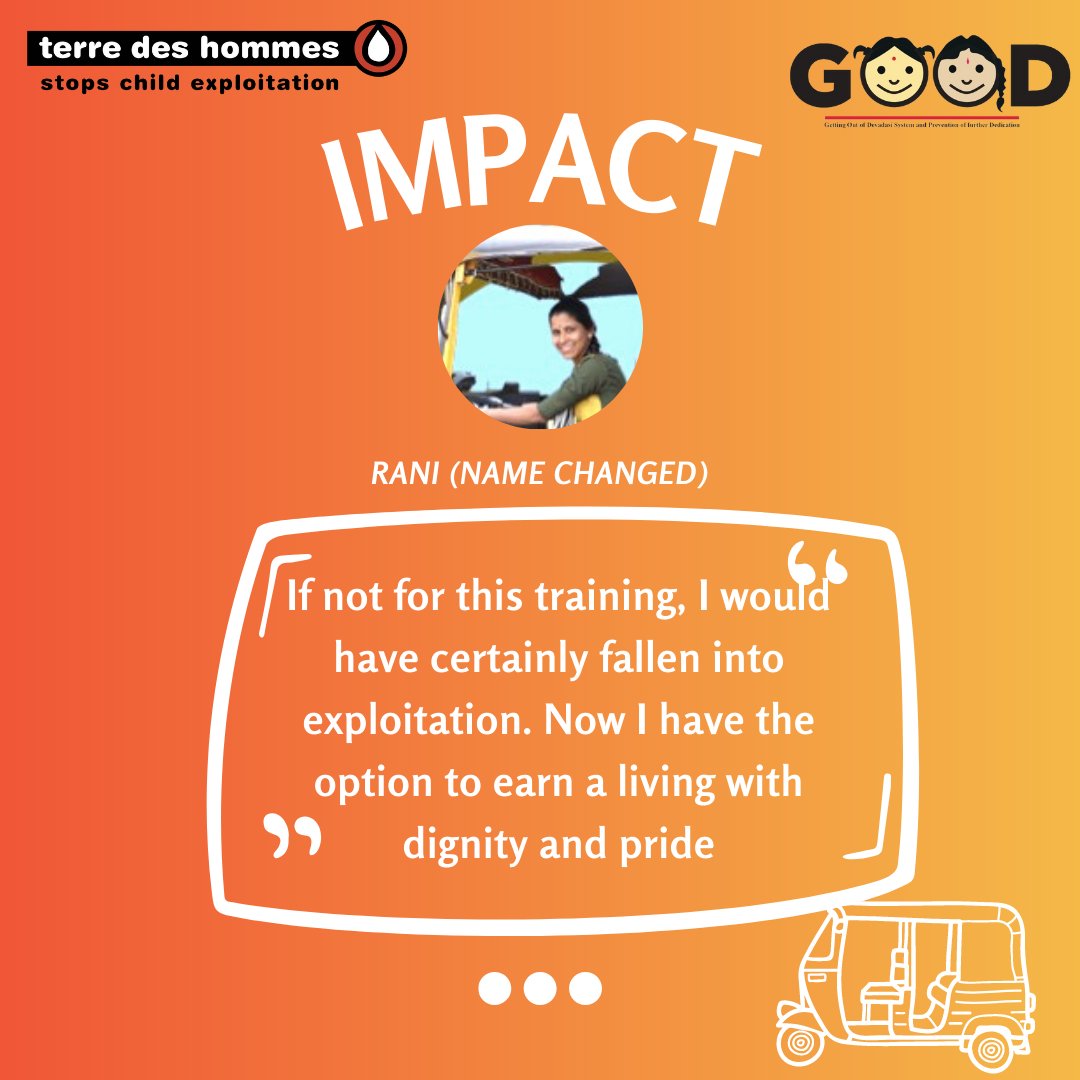 ChildrenGOOD19's tweet photo. Children GOOD project aims to equip the children of devadasis with skills so that they can have alternate means of livelihood. Rani is just one such example. More power to you, Rani! #ChildrenGOOD https://t.co/KNws0Tidc5