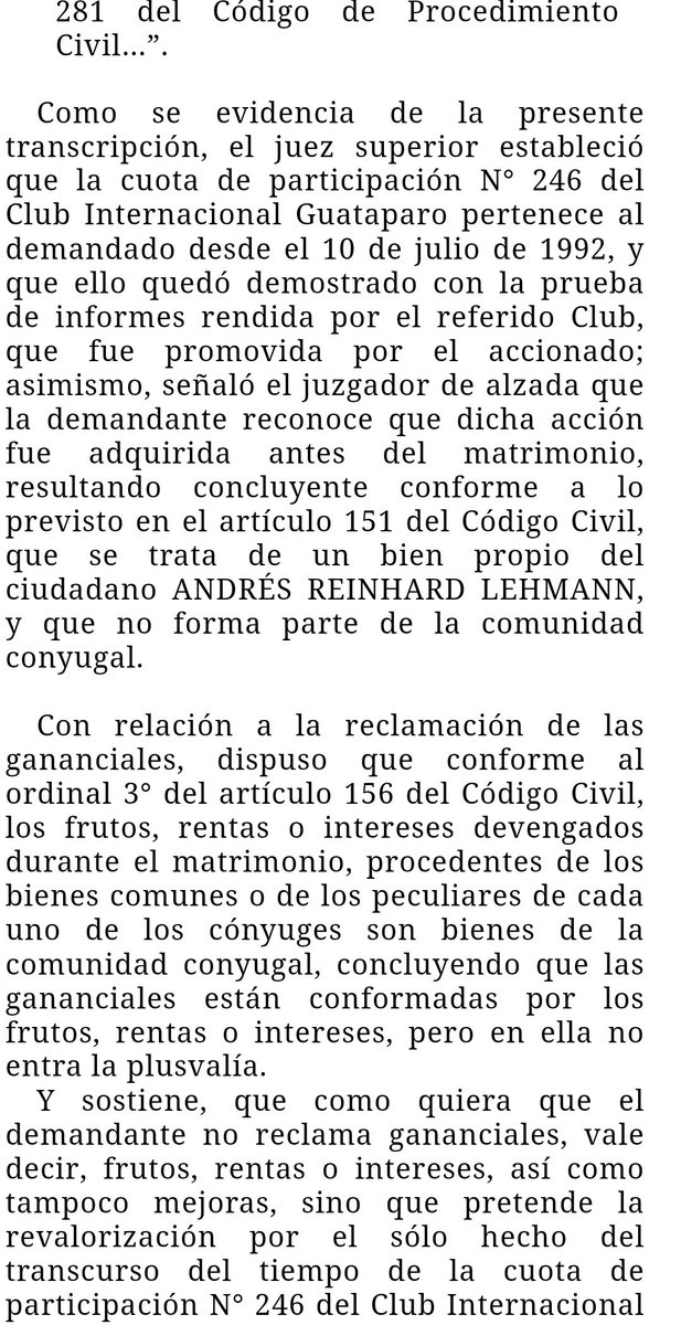 WilsonGomezGB's tweet photo. Sentencia N° 000614 del 09/11/2022 Sala de Casación Civil @TSJ_Venezuela
Un bien adquirido antes del matrimonio, es un bien propio, y su revalorización en el tiempo no forma parte de los bienes gananciales. Plusvalía. Mejoras hechas con bienes gananciales
https://t.co/N0u6kZ6mdn https://t.co/kDfxvejzFJ