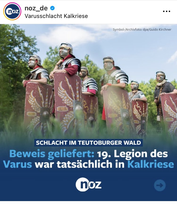ItsAnniRoc's tweet photo. Als die Römer frech geworden zogen sie simmserim simsimsimsim … gen Bramsche. Tja, wer wie ich im Schatten des Hermanns in Detmold aufgewachsen ist, muss heute stark sein 🤓
Quelle: https://t.co/lx0xcIaT6e https://t.co/Hhq6SBXsl1