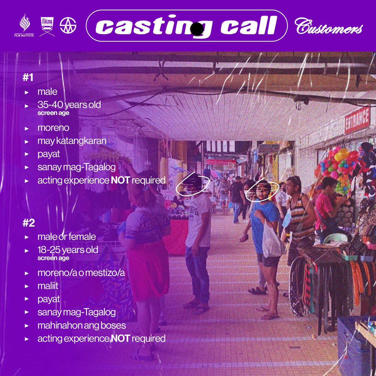LFSfilm's tweet photo. 💿 Acting experience is preferred, but not required
💿 Requirements: CV/Resume, Setcard/Portfolio and Audition Tape
💿 Applications must be sent to lastfullshowfilm@gmail.com
For further inquiries, you may call Sam Dela Cruz at 09654756100 or Kisha Joaquin at 09950086866. 

(2/2) https://t.co/sDlXvnne1P