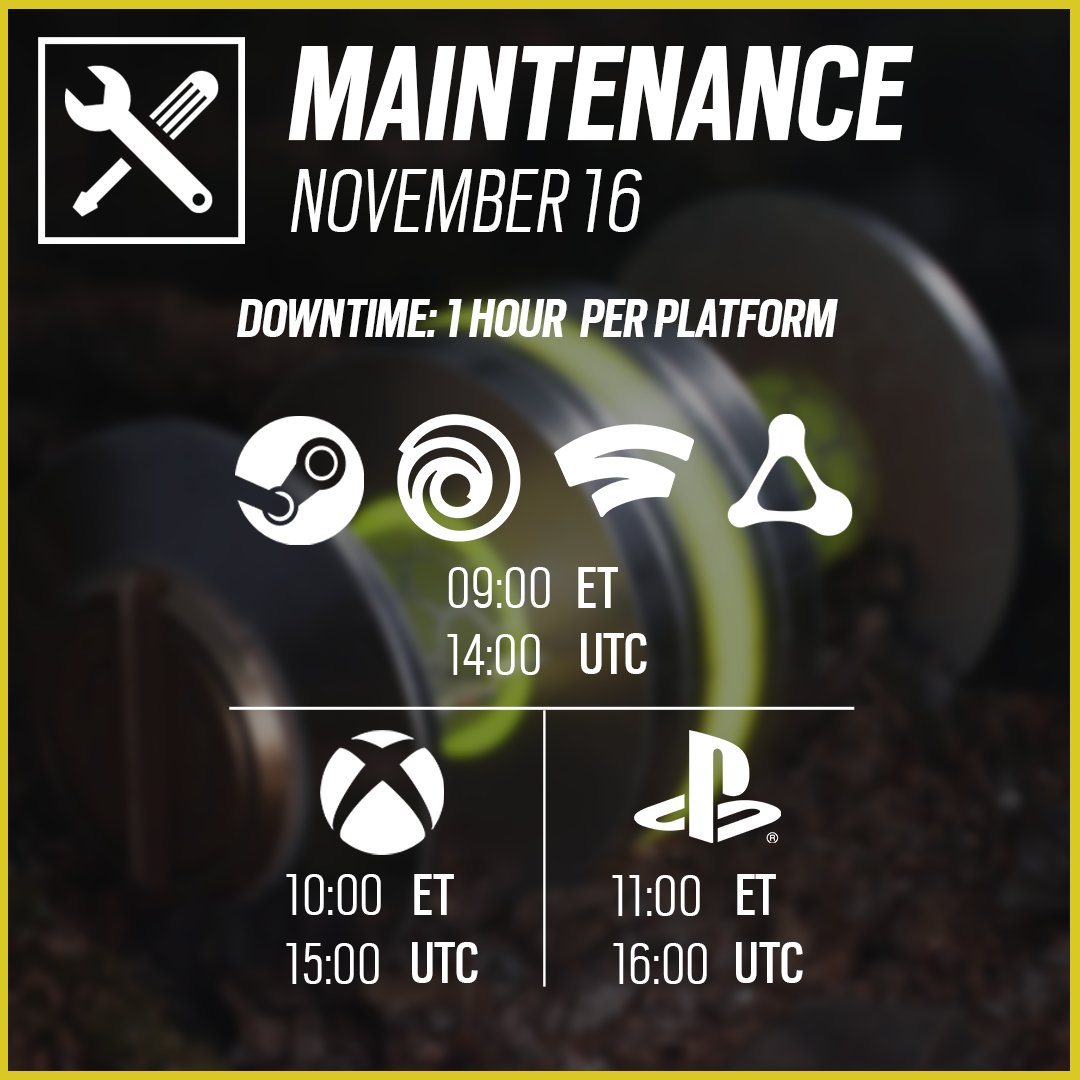 Rainbow Six Siege on Twitter "🛠Maintenance🛠 We'll be completing a