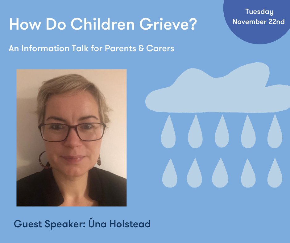 How Do Children Grieve? An information Talk for Parents & Carers. 
#BereavementFriendlyLibraries initiative by Kildare Bereavement Network.

👉 bit.ly/3FI4ZRy

  #bereavementsupport #SeeTheirNeed  @ICBNIrl @citizensinfo @KildareCoCo  @kildarelibrary