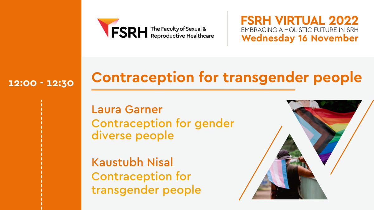 COSRH_UK's tweet photo. 🔸 FSRH Virtual 2022: Embracing a holistic future
Laura Garner and Kaustubh Nisal join us from @NottsCTH to share their presentation on contraception for transgender and gender diverse people.
Find out more about their service: https://t.co/GqQqvgMM8o
#FSRHVirtual2022 https://t.co/ISXFlHDNjU