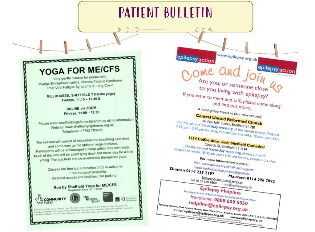 Carterknowle_mc's tweet photo. Patient Bulletin: Upcoming Events
-Group Gentle Yoga Sessions for people with Chronic Fatigue Syndrome, Post Viral Fatigue Syndrome, Myalgic Encephalomyelitis.
 -Epilepsy Group Chat sessions
#sheffield #groupsessions https://t.co/qfJIqram9T