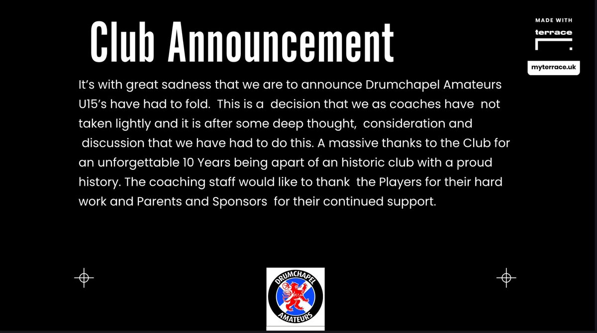 Drumchapel Amateurs U15’s tweet media