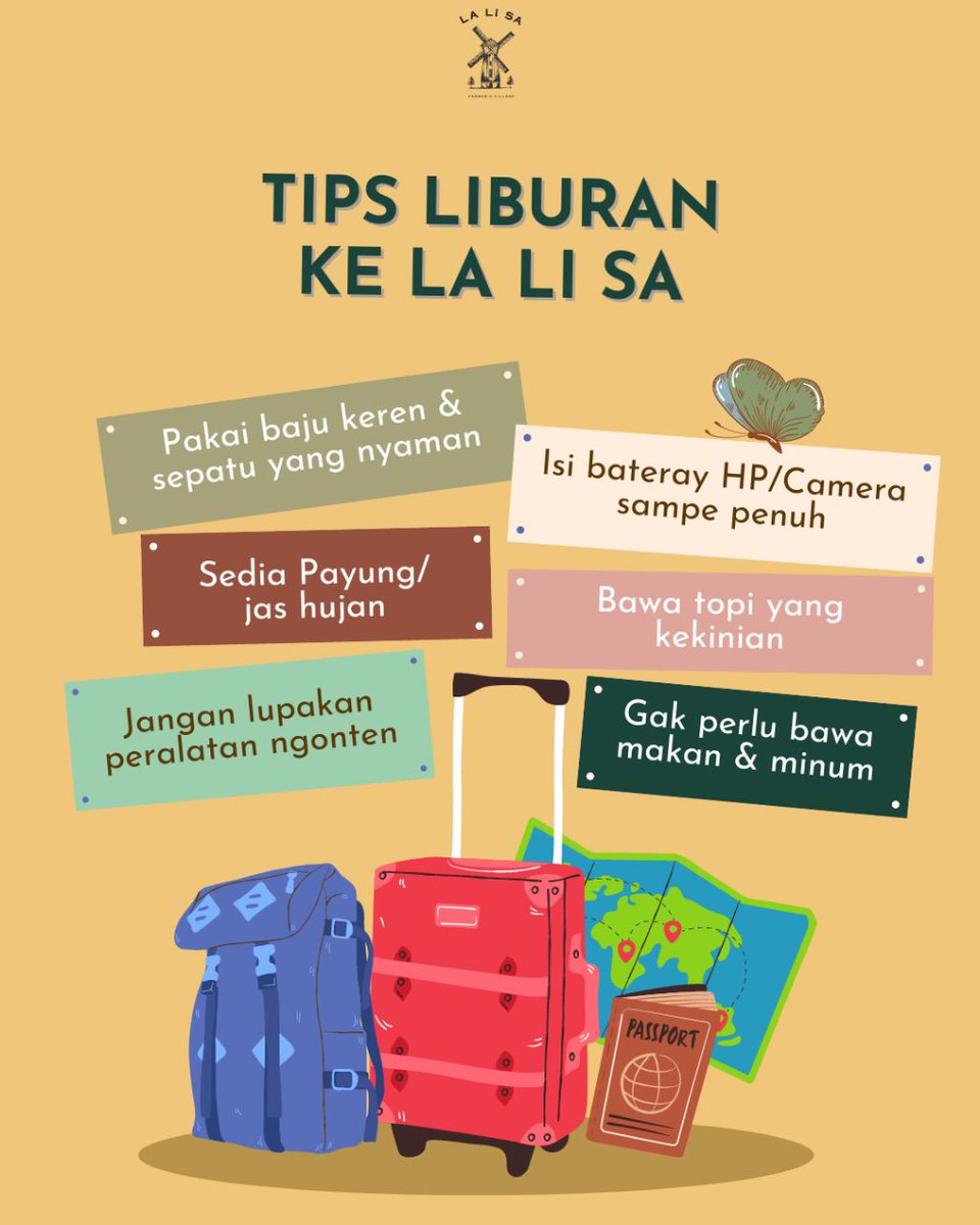 Saat menyenangkan dalam hidup, menurut Milly adalah liburan ke La Li Sa Farmer's Village ✨🌾🌾
Tempat healing ternyaman dan mudah banget akses nya. 
#lalisajogja #farmersvillage
--
#wonderfuljogja #liburan #akhirtahun #yogyakarta #tipsliburan