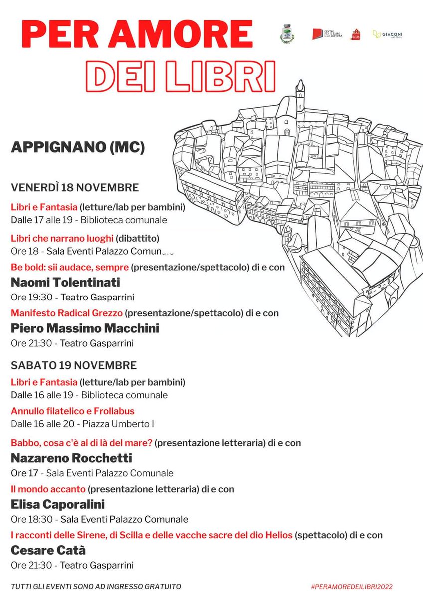 Venerdì nell'amabile Appignano in provincia di Macerata nel teatro presenterò la mia ultima fatica letteraria MANIFESTO RADICAL GREZZO, scritto e corretto insieme a Matteo Berdini.
Se la Italia ha la forma di uno stivale è evidente che è stata fatta nelle Marche...