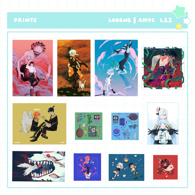 here's my anyc catalog~ I'm tabling w !!! we'll be dressed as killugon on one of the days 