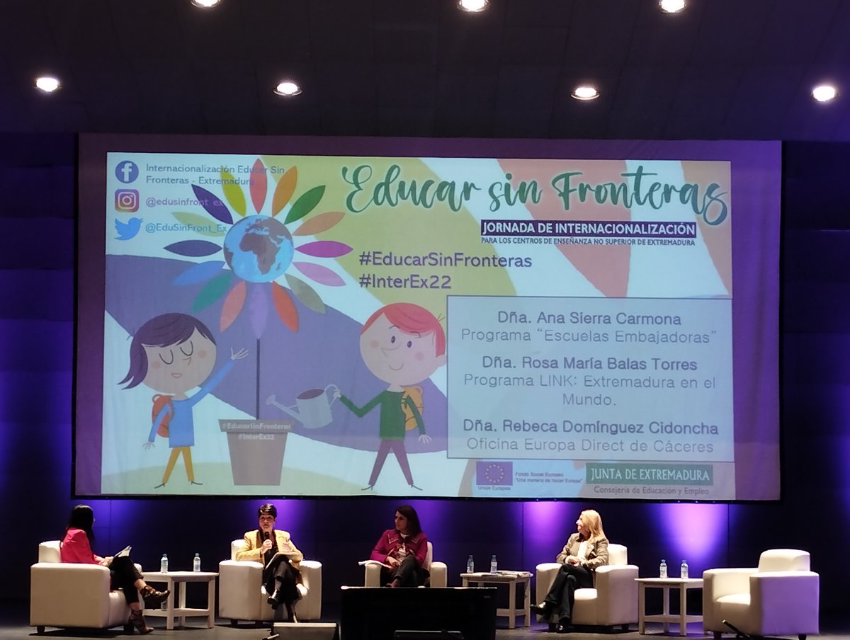 CEIPJuan23Zafra's tweet photo. Ayer asistimos a la "I Jornada de Internacionalización" #InterEx22 Mirando a Europa desde Extremadura #EducarsinFronteras @EUErasmusPlus @sepiegob @CPR_Zafra https://t.co/RJIuXWlyt1