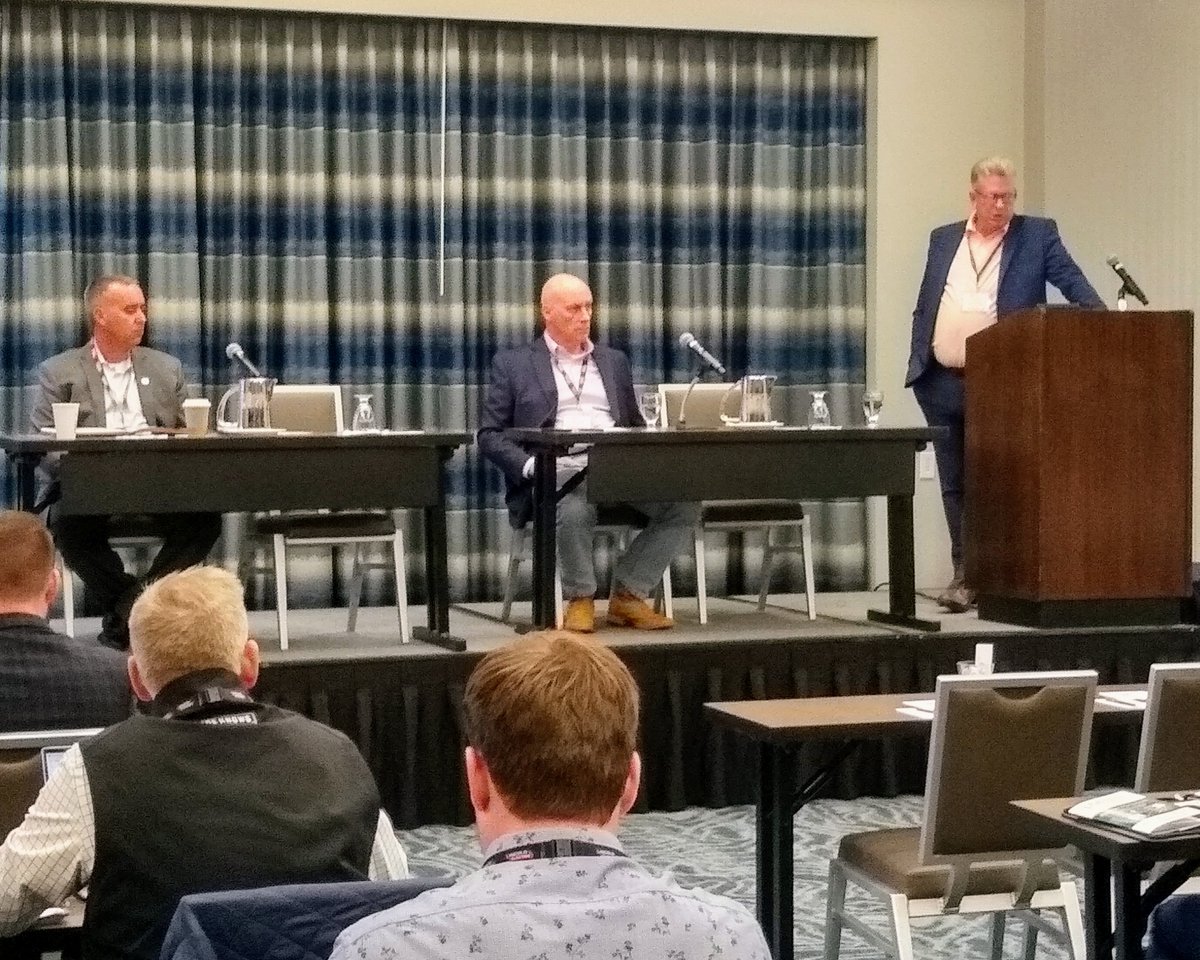 Panelists Steve Lee of Navigator CO2 Solutions and Jimmy Powell of Summit Carbon Solutions discuss two major Carbon Capture pipeline projects under development at the Pipeline Leadership Conference.