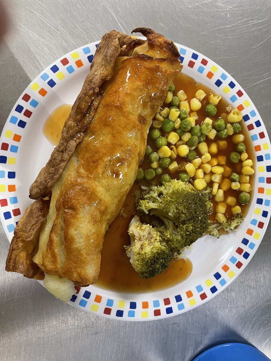 WycliffeKitchen's tweet photo. Today our children enjoyed homemade Yorkshire Pudding Wraps, a big hit with all 😋@WycliffePrimary @mellorscatering https://t.co/f39vmzYvSl