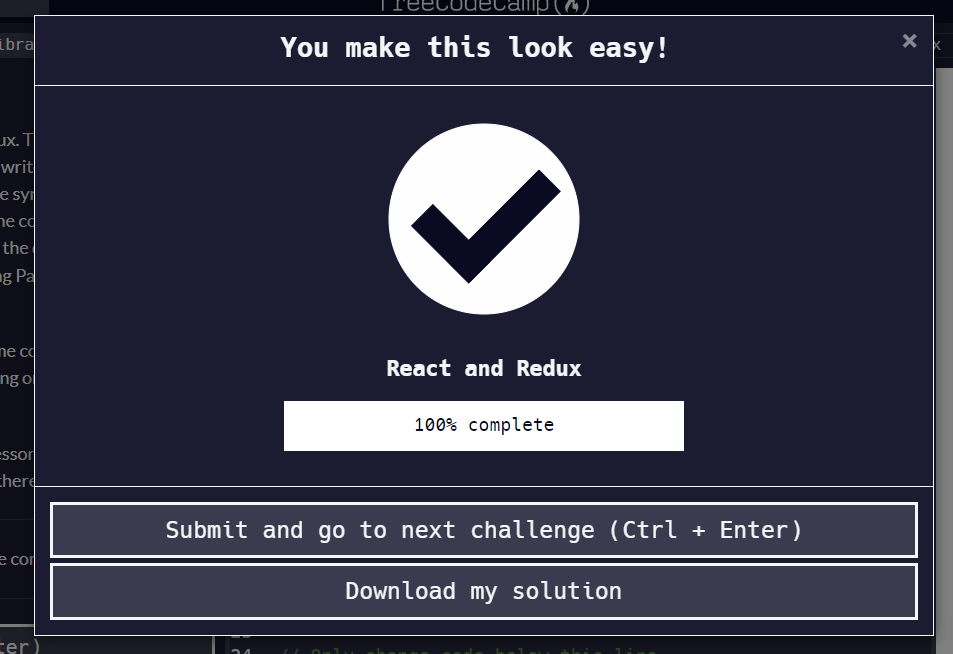 0xVickers's tweet photo. Day 96 of #100DaysOfCode #100DaysOfWeb3: finished the @freeCodeCamp lesson on React &amp; Redux https://t.co/hdhcvZfikm