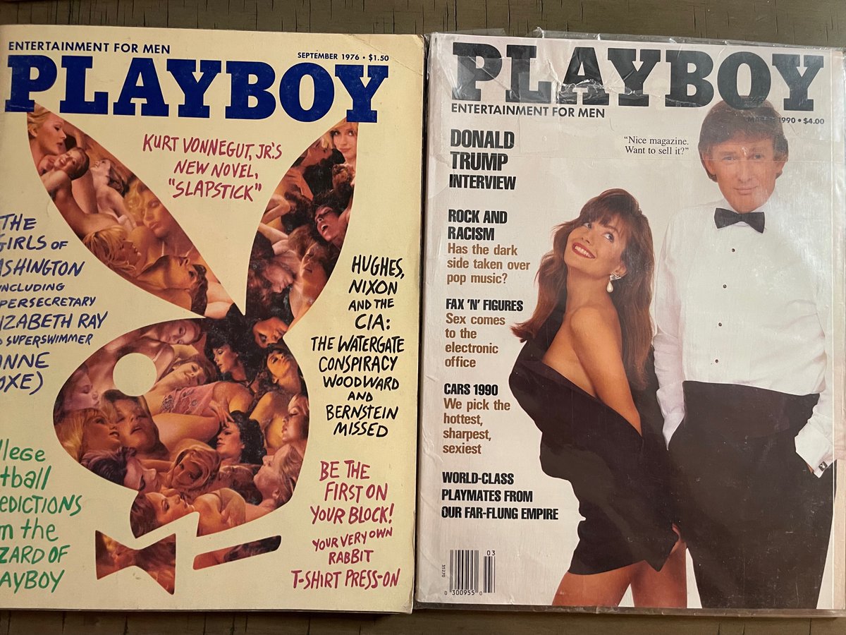 heywildrich's tweet photo. September 1976 Playboy Magazine:

David Bowie explains why he believes in fascism and says Adolf Hitler was, "one of the first rock stars." 

I own two copies of Playboy, the Bowie issue, and the March 1990 issue featuring Donald Trump on the cover. https://t.co/GTMkTfFwaj