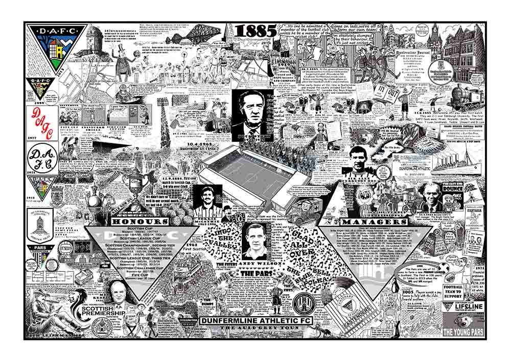 officialdafcSLO's tweet photo. @DAFC_PST have commissioned this cartoon illustration by artist Richard Argent. Now available to buy online via this link or in @officialdafc club shop.

https://t.co/3VX0LpDo5n https://t.co/sSVRNSTNWk