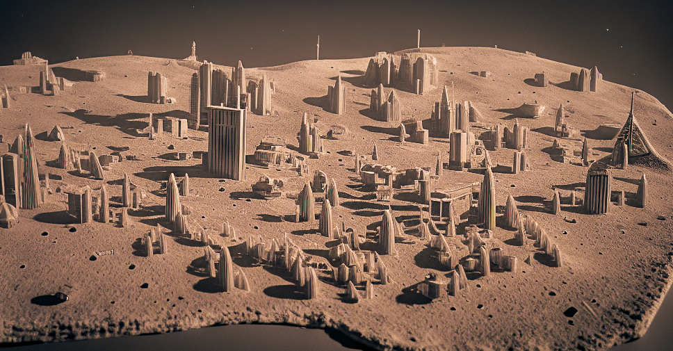 manovich's tweet photo. "1968 Design for Cybernetic City on the Moon " - part III.
Generated with Stable Diffusion 1.4 and edited in Lightroom, Photoshop and Luminar AI
#stablediffusion
#aiartwork
#aiart
#cybernetics
#FuturePerfect
#Year1968
#cyberfuture
#cybernetics
#nftartist
#digitalart https://t.co/niVm3wgmNn