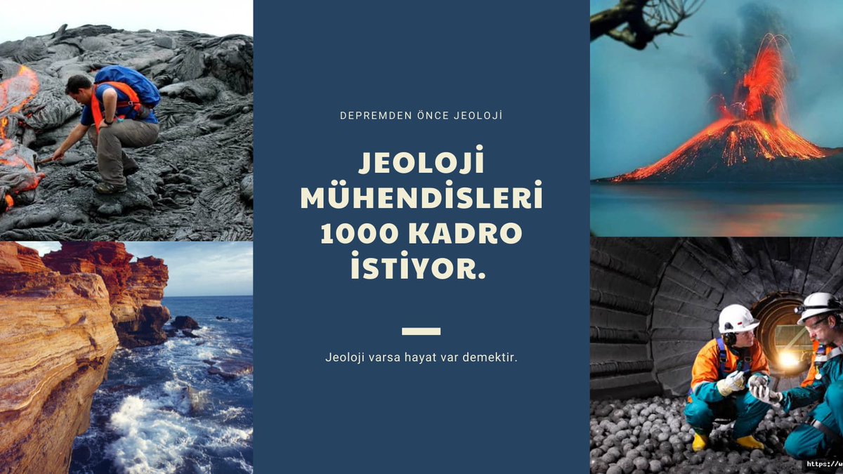 Ülkemizin gelişmesi ve kalkınmasının temel altyapısı olan ulaşım projelerinde Jeoloji Mühendisleri olarak yerimizi almak istiyoruz. #JeolojiMüh1000Atama@RTErdogan
<a href="/cbsbb/">T.C. Cumhurbaşkanlığı Strateji ve Bütçe Başkanlığı</a>  <a href="/fuatoktay/">Fuat Oktay</a>  <a href="/akaraismailoglu/">Adil Karaismailoğlu</a>  <a href="/A_Uraloglu/">Abdulkadir URALOĞLU</a>  <a href="/KarayollariGM/">Karayolları Genel Müdürlüğü</a> <a href="/UABakanligi/">T.C. Ulaştırma ve Altyapı Bakanlığı</a>