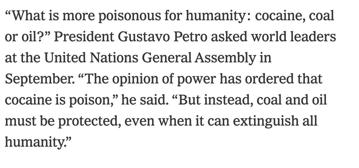 If you want to see what a meaningful commitment to decarbonizing your economy looks like, check out Colombia 🇨🇴

The tone is set right from the top. tinyurl.com/8myx8z7u