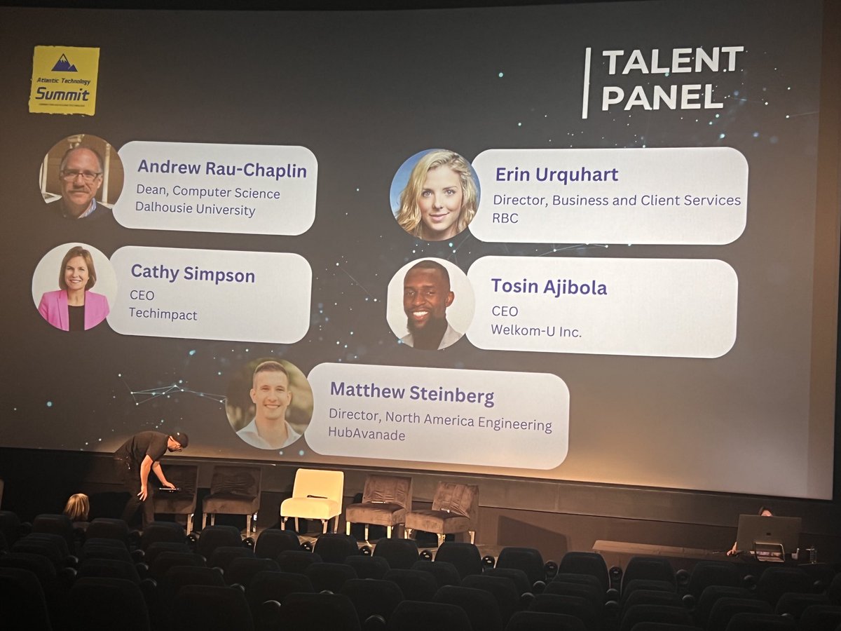 KeoughTerry's tweet photo. The Talent Panel at ⁦@atltechsummit⁩ . #industryproblem #supply #atlanticregion #recruitment #retention #talentsupply #housing #qualityoflife #growthchallenge #atltechsummit . https://t.co/WaH12YAYuJ