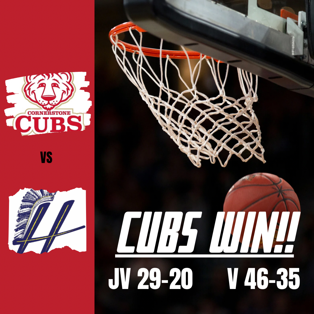 Cornerstonecubs's tweet photo. Congratulations to the Cubs Basketball team on their win last night against Hancock! #cornerstonecubs #gocubs22 #ccabasketball https://t.co/5ohGlo3c2s