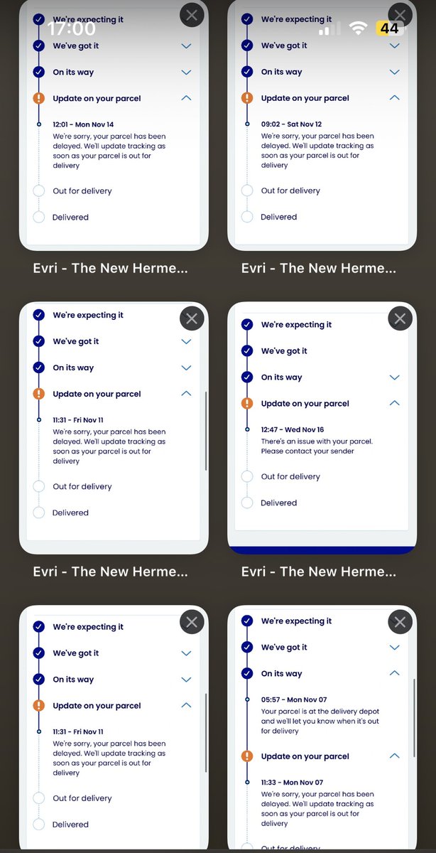 katxexx's tweet image. @BBCWatchdog please can you investigate Evri! It seems a number of customers are experiencing the same problem where they are just keeping parcels for weeks on end with no attempt or intention of delivery and no way of contacting anyone😒