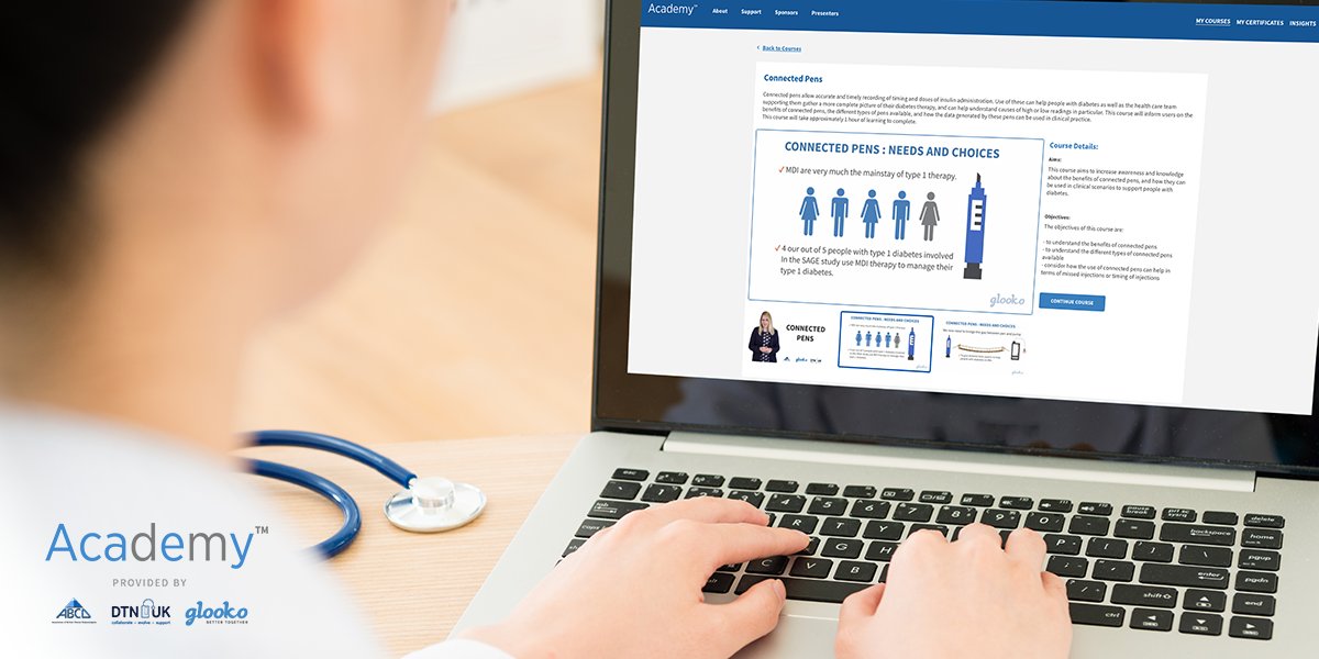 GlookoInc's tweet photo. Did you know #HCPs in the U.K. and Ireland can upskill their knowledge of #diabetes technologies, including #ConnectedPens, through Academy™? Learn about the free educational platform from #Glooko, @ABCDiab/@DTN_UK and @DigiBeteUK: https://t.co/0Ez4SgluRU #BetterTogether #DPC22 https://t.co/R6lyUWDjuI