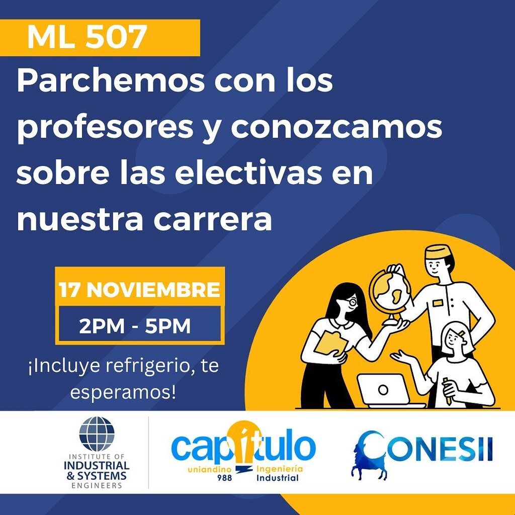 IISEUniandes's tweet photo. ¿No sabes qué electivas escoger el próximo semestre? Te invitamos a esta pequeño espacio con los profes para que nos cuenten un poco más acerca de las materias que dictarán el próximo semestre! ¡Habrá refrigerio, te esperamos! El link de inscripción está… https://t.co/OpBzwolM9V https://t.co/y7MSo2BXE1