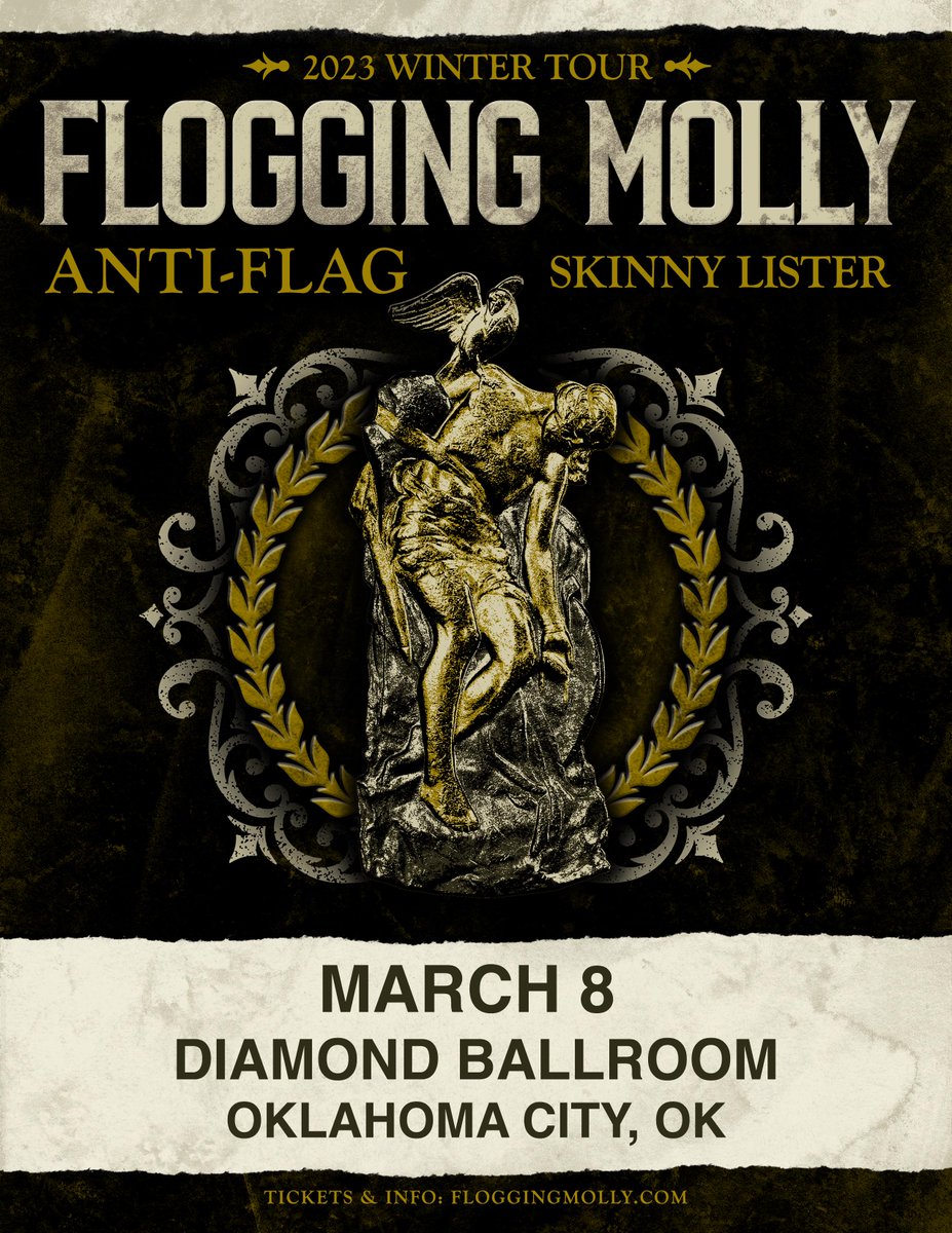 DiamondBallroom's tweet photo. OKC!! 🤘 @floggingmolly rocks the Diamond 03/08 🔥 w/ special guests @anti_flag &amp; @SkinnyLister 💥 Get tix Thu 11/17 - https://t.co/gLddgoaHVI https://t.co/z7LeJwCRMn