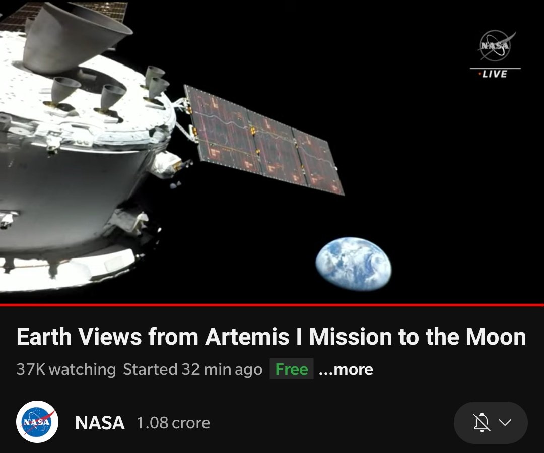 Onboard camera view 🤩 #OrionESM #Artemis1