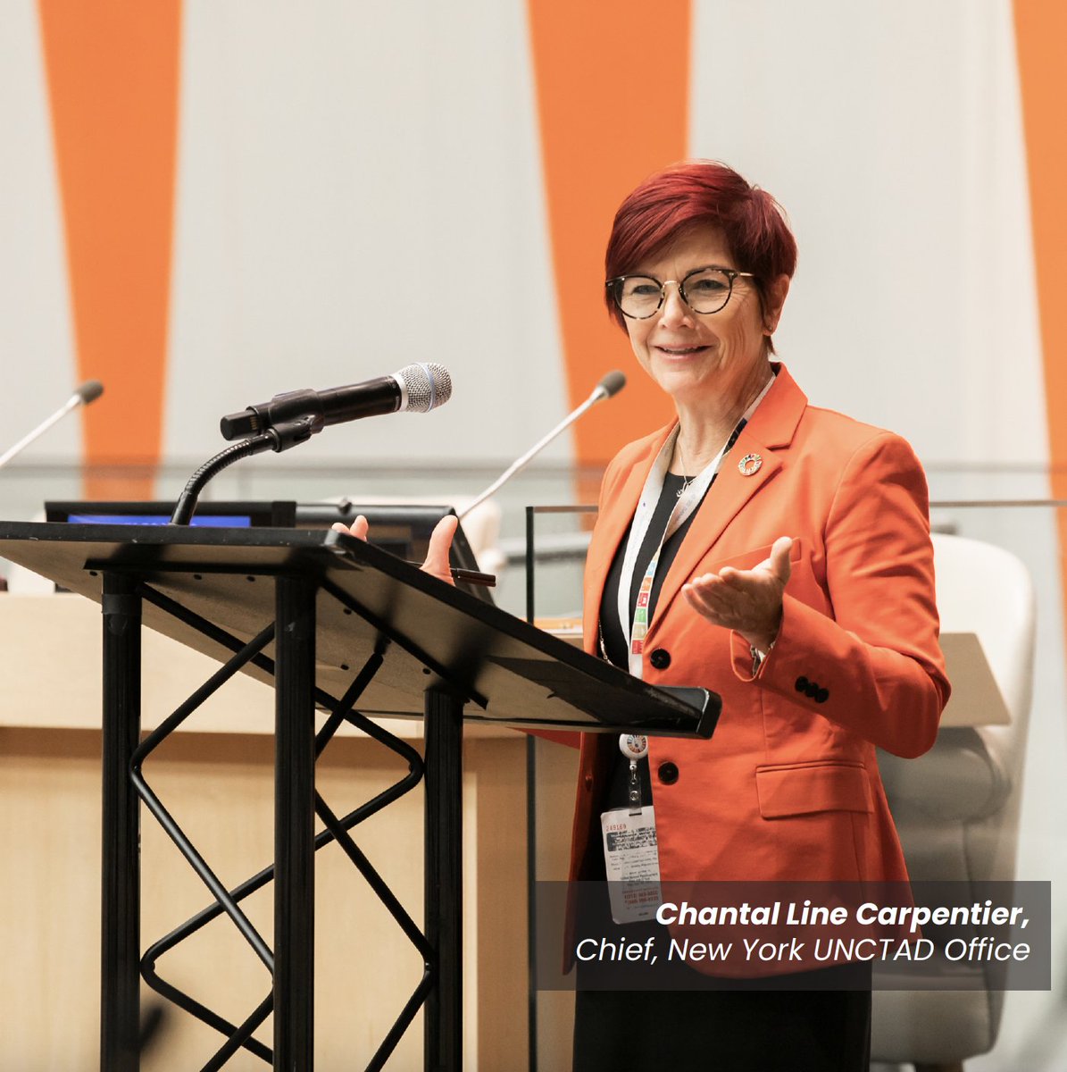 CumbreImpactoIB's tweet photo. En el marco del #LIS2022, Chantal Line Carpentier, Chief de nuestros socios UNCTAD Office comparte un mensaje de motivación y reflexión, enfocado en la acción conjunta para acelerar las acciones en torno a la Agenda 2030.
#agenda2030 #LIS2022 https://t.co/gBncIO4uKv