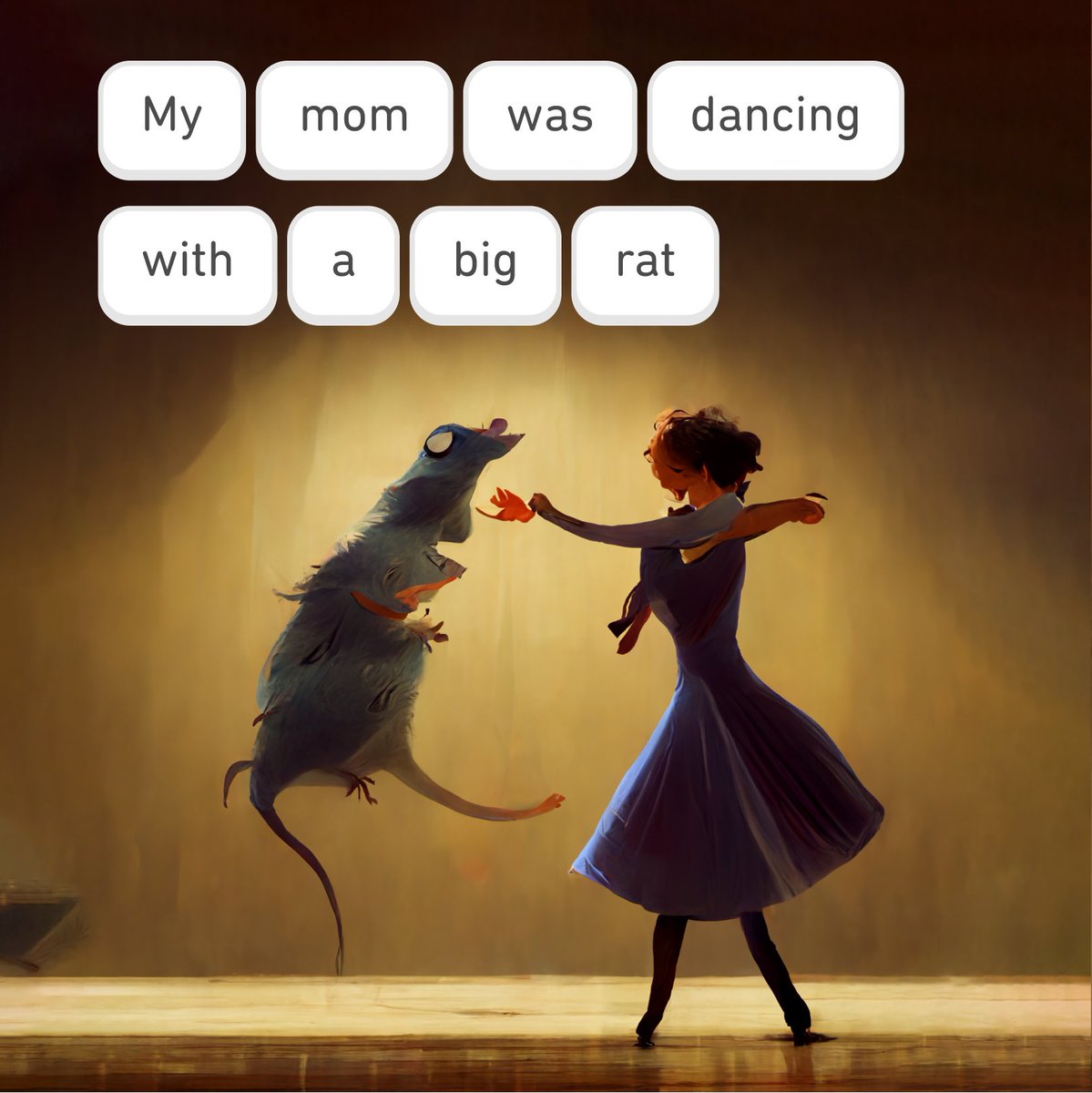 duolingo's tweet photo. whoever said our sentences don’t make sense never talked to @midjourney https://t.co/ZYvaU6f5zV