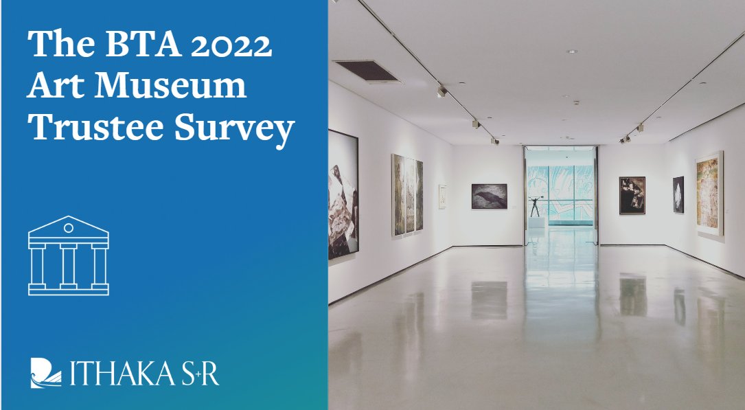 The <a href="/bta_for_art/">Black Trustee Alliance for Art Museums</a> Art Museum Trustee Survey provides critical insights on the characteristics, roles, and experiences of Black trustees at 134 art museums in the US, Canada, and Mexico, with data from over 900 survey respondents and 20 interviews. sr.ithaka.org/publications/t…