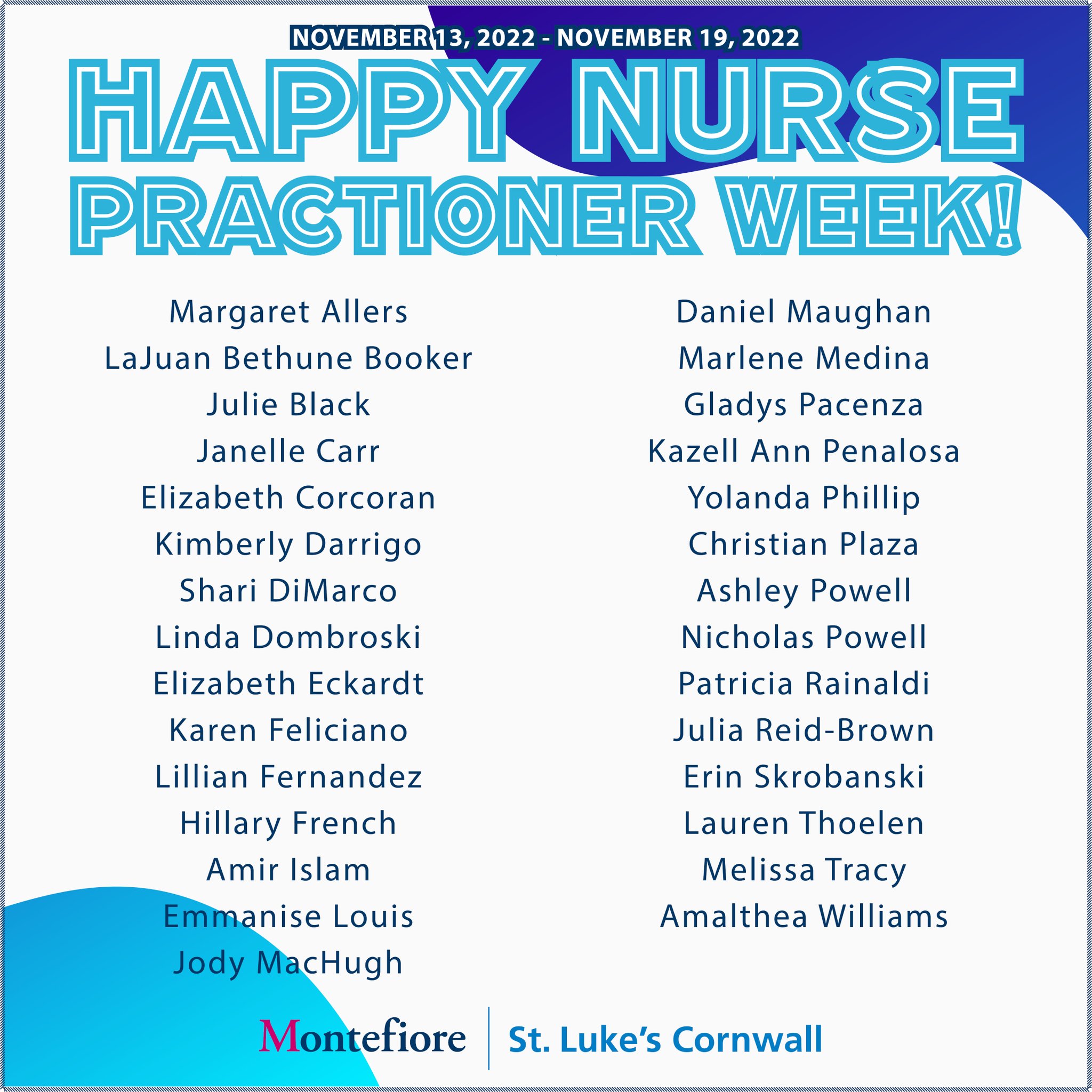 Montefiore St. Luke’s Cornwall on Twitter "MSLC recognizes National