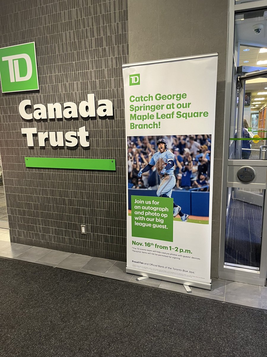 Catch George Springer at our Maple Leaf Square Branch !