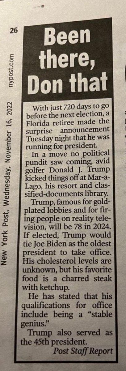 BloodEagle85's tweet photo. OMG the @newyorkpost has completely excoriated the Florida Man. This is the most beautiful time in America since the Industrial Revolution

#TrumpIsDone #GOP #FloridaMan #AvidGolfer #Trump2024 #DNC #MAGAGA https://t.co/LQXqD2R1Yv
