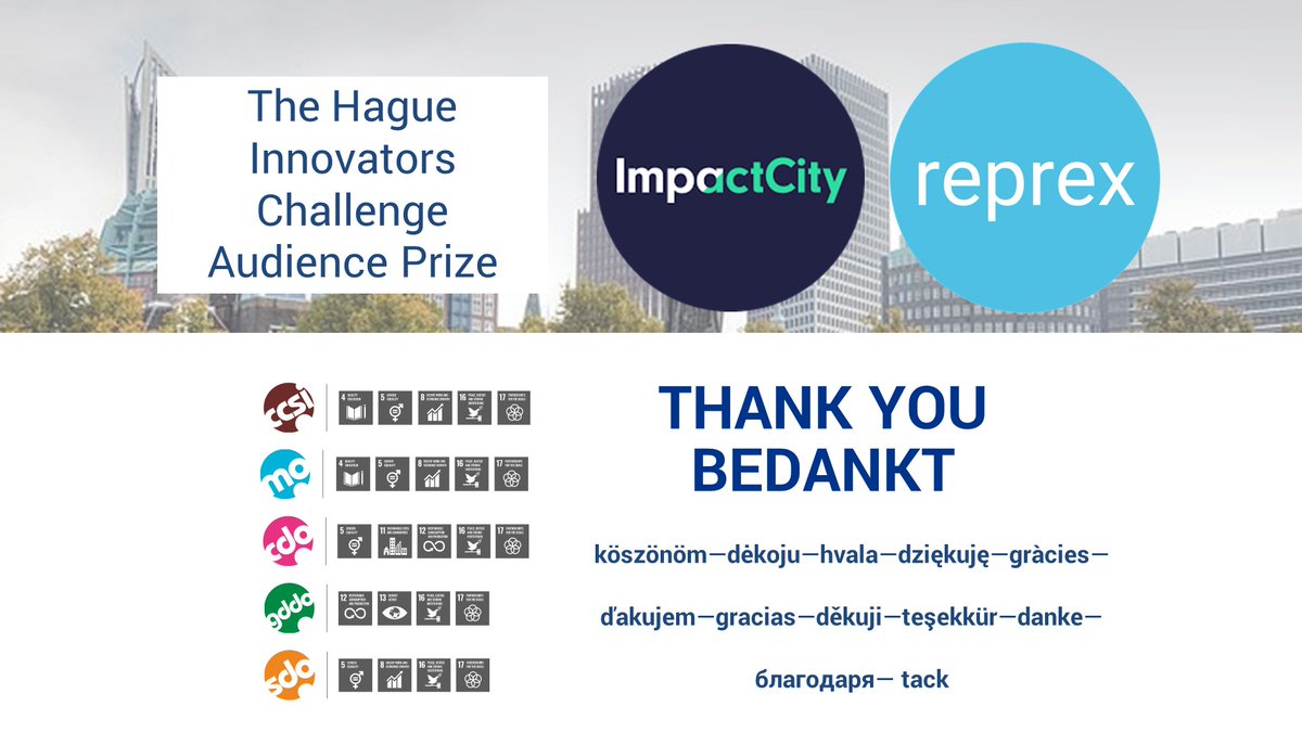 We won The Hague Innovators Audience Award on #ImpactFest with Reprex + <a href="/DigitalMusicObs/">Digital Music Observatory</a> @CultureDataObs <a href="/GreenDealObs/">Green Deal Data Observatory</a> + <a href="/CompDataObs/">Competition Data Observatory</a> + <a href="/dataandlyrics/">dataandlyrics</a>
thank you—bedankt—köszönöm—dėkoju—hvala—dziękuję—gràcies—ďakujem—gracias—děkuji—teşekkür—danke—благодар—tack <a href="/ImpactCity/">ImpactCity</a>