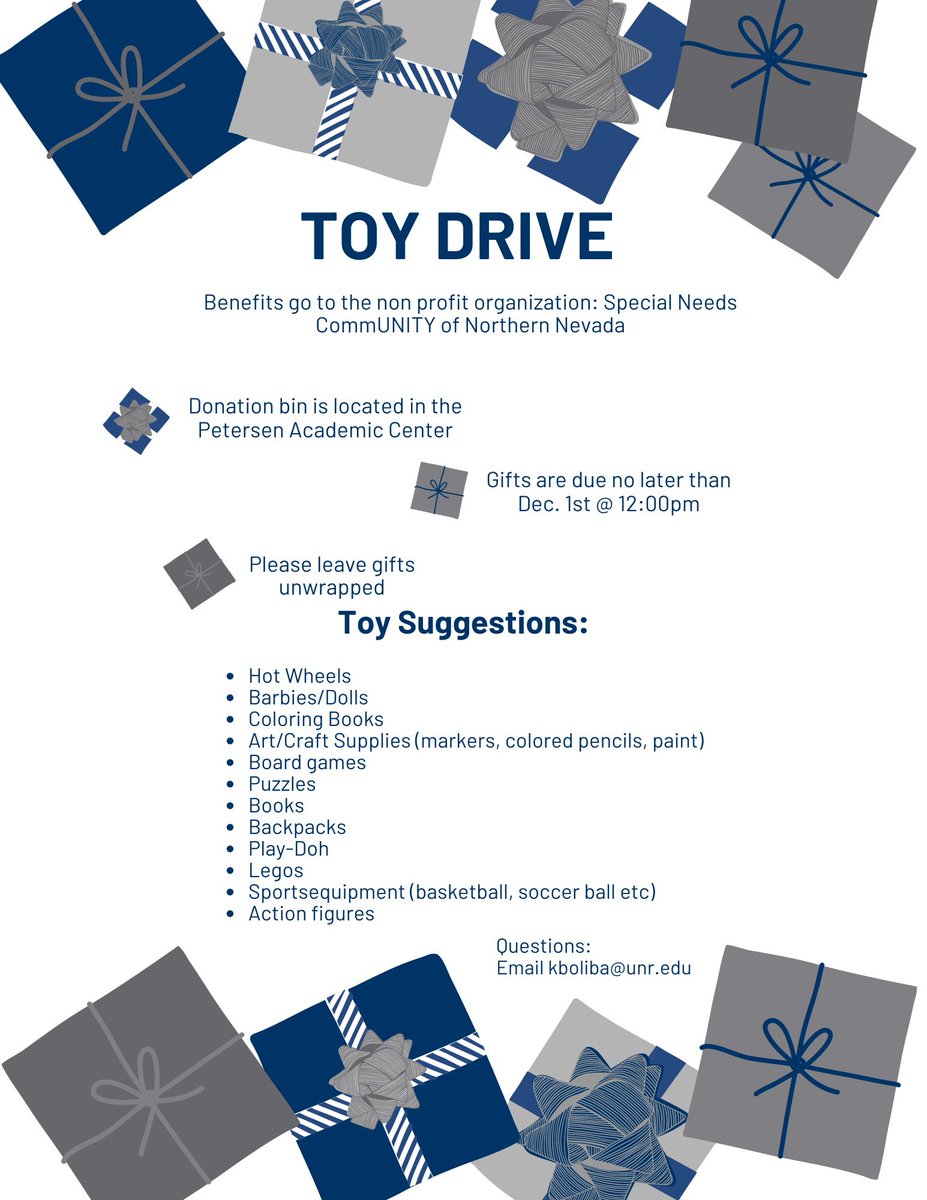 Pack_Academics's tweet photo. Friendly reminder to help donate toys to children in need this holiday season! 🧸🪀🪁🚂
•
•
Drop off unwrapped toys right next to the 🎄in our office by December 1st at noon! https://t.co/4oYwf950un