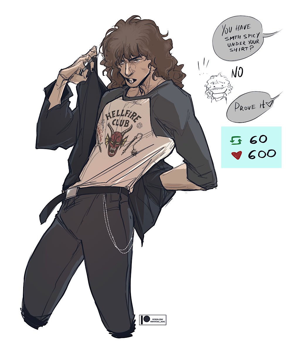 Oh, it seems like Eddie has some secrets under his shirt 👀👀👀