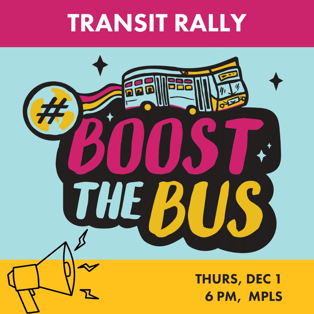 MoveMinnesota's tweet photo. Rally Dec 1 to Boost the Bus &amp; Fight Service Cuts: https://t.co/h7XpIwIJDj https://t.co/jUba5QACRt