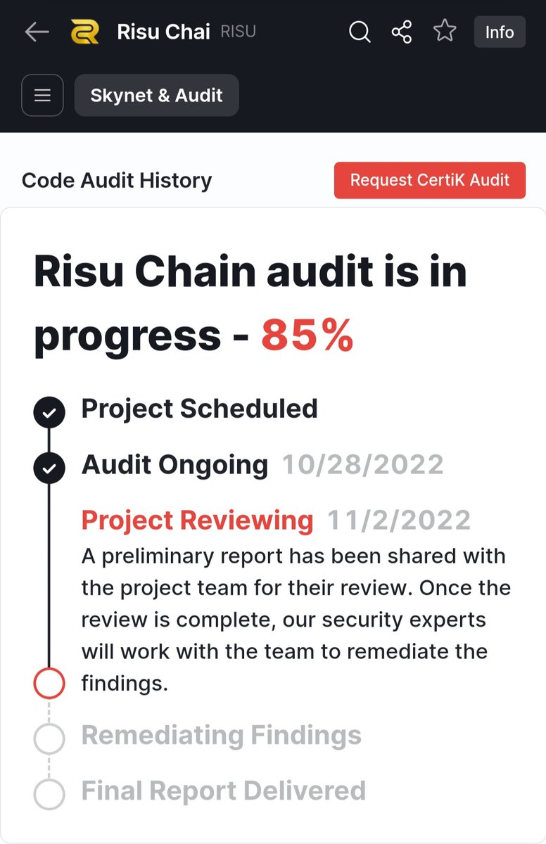 @Cyrex2022 @WhalesMetaverse <a href="/RisuChain/">Risu Chain</a> Not just for Wednesdays but an everyday gem, the #RisuChain. This gem has already a fully functional L1 blockchain and apart from its KYC and Techrate Audit, its Certik Audit's bout to be done soon #RISU #RisuArmy