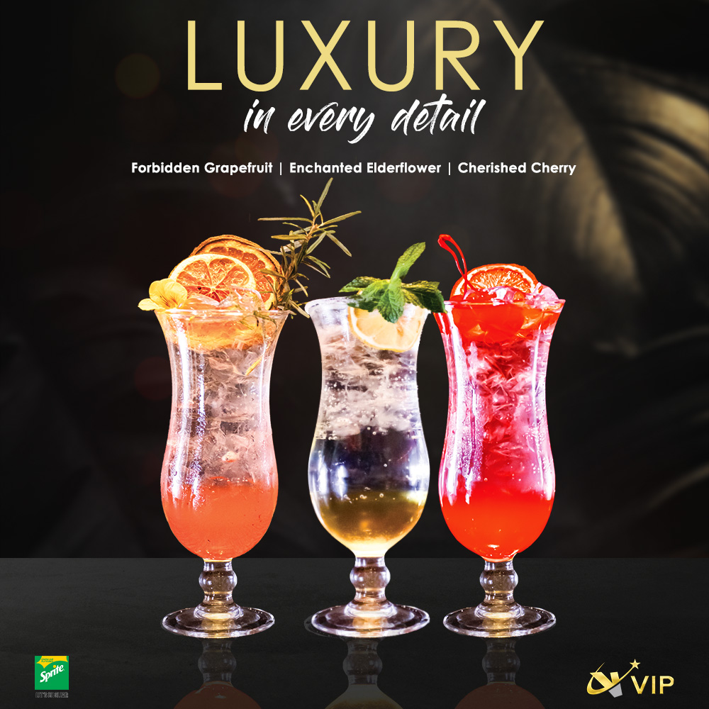 numetro's tweet photo. Discover the luxury of our new #cocktail range at #NuMetroVIP cinemas – in association with Sprite! Turn your #cinema #experience into an #exclusive escape of pure #exotic #delight. Be a #VIP at #NuMetro ⭐🍹 #Alcohol not available to persons under 18 years of age. https://t.co/mnAiVVY5xB