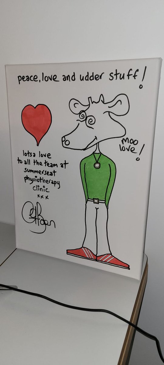 In clinic we recieved a personalised piece of Pop Art by #ClintBoon! #Manchester
We have been doing lots of training with Ross presenting on scoliosis and Kat providing pilates training. 
#alwayslearning