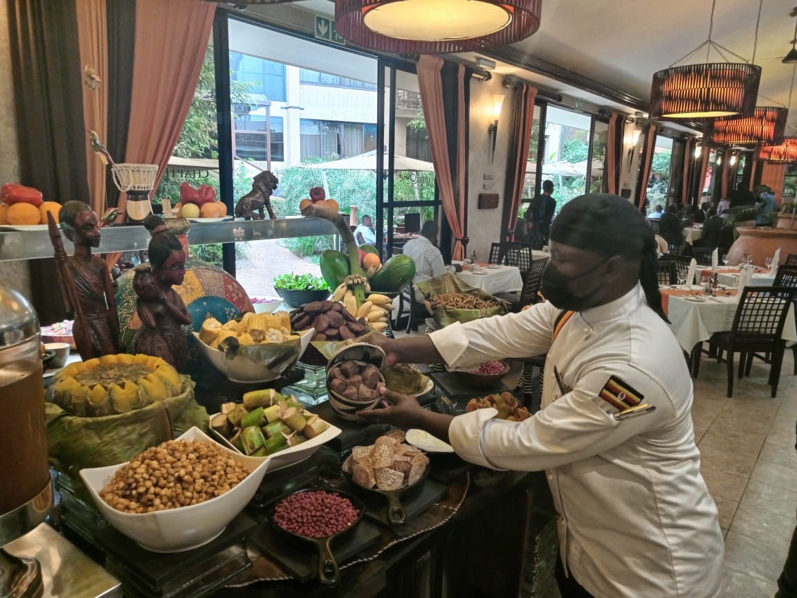 ProteaKampalaH's tweet photo. A sneak peek of our #TraditionalNight buffet set up today.

#ProteaKampala https://t.co/BNPtOmNyBl