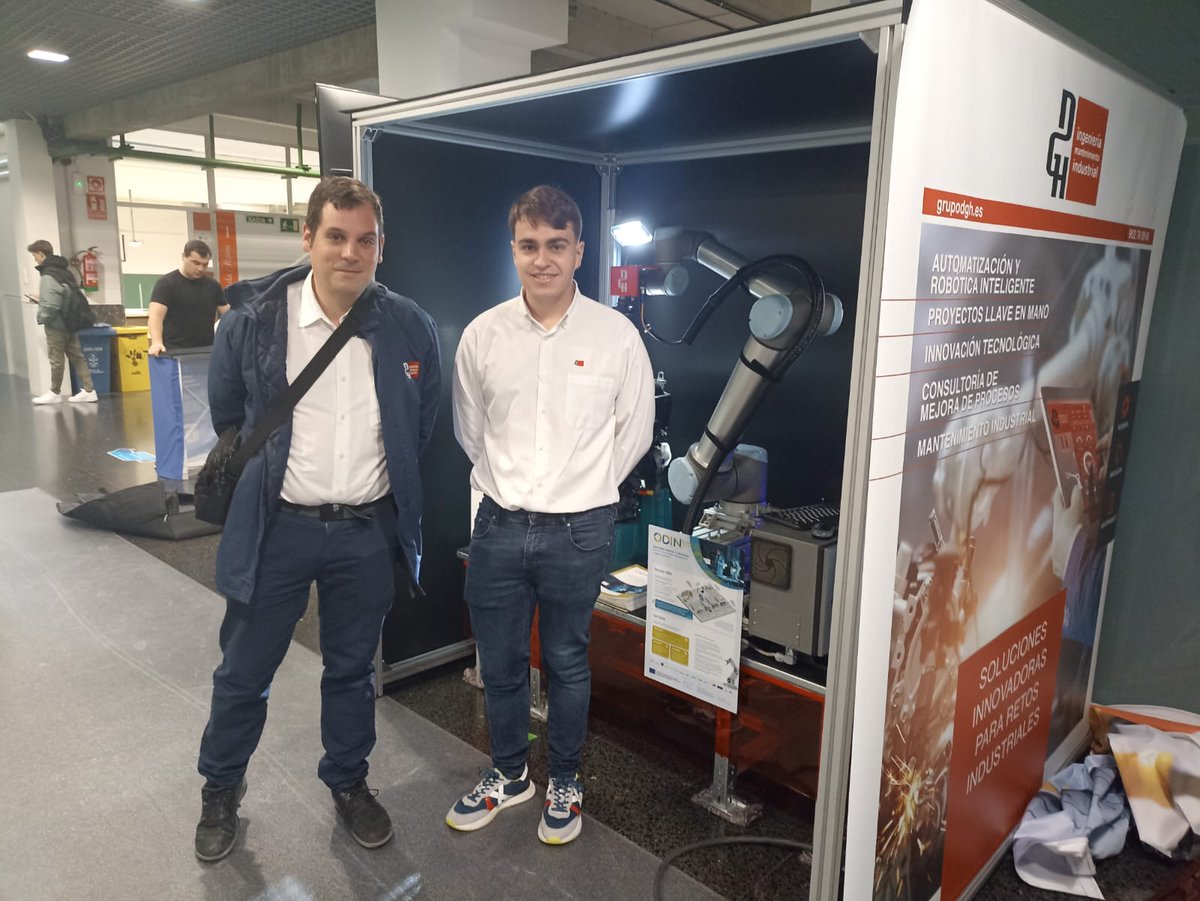 <a href="/GrupoDGH/">DGH Robótica, automatización y mantenimiento ind.</a> presente en <a href="/JAI_UVIGO/">Jornadas JAI</a>, escaparate mundial de robotización y automatización, mostrando un ejemplo de robótica colaborativa con visión artificial.