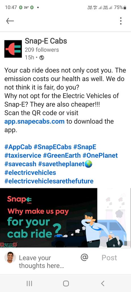 manojgupta1979's tweet photo. #Snapecabs cheaper electric cab than ola and uber.
#steelmantelecom
#ElectricVehicles
#appcab
#greenenergy
#cleanenergy
#ZERO
@MunkThePunk

https://t.co/4IB0BGhA1Y https://t.co/wQydIU3Jcg