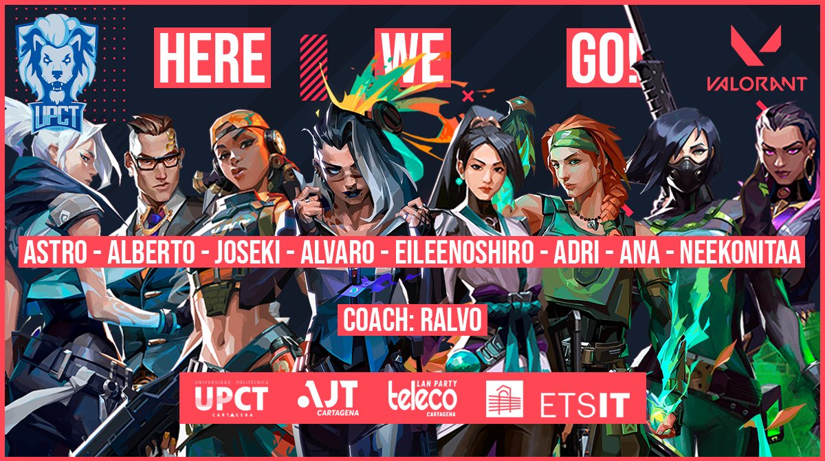 UPCTEsports's tweet photo. 🔫 ¡Os presentamos a nuestro equipo de VALORANT! 🔫

Estos chicos y chicas serán los que nos representen este curso:

💨 @alexrivess
❄️ @OshiroEileen 
😈 @lauurivess 
☢️ @04AnaHer 
🌫️ @elmirror69 
🐦 @_adriiian7
🎯 @006Alberto11 
💣 @Joseki_99

¡Bienvenidos a todos! 💪 https://t.co/d7gcBSYaSA